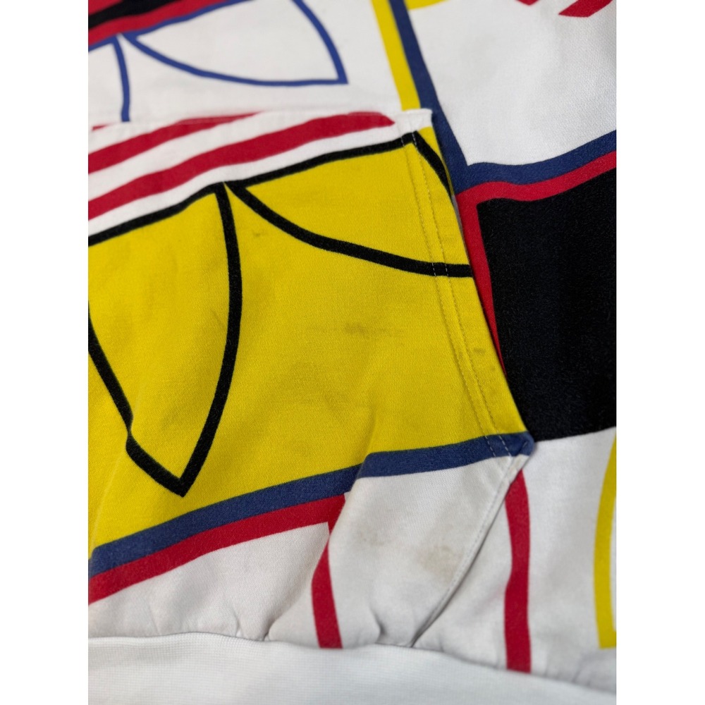 Streetwear Graphic Hoodie Cotton Blend Colorblock Trefoil Med Adidas - Picture 6 of 11